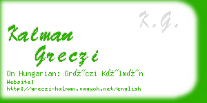 kalman greczi business card